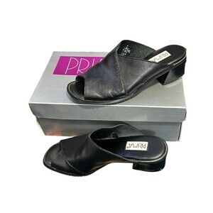 Prima‎ “Maui Black Lea” Slides Sz 6